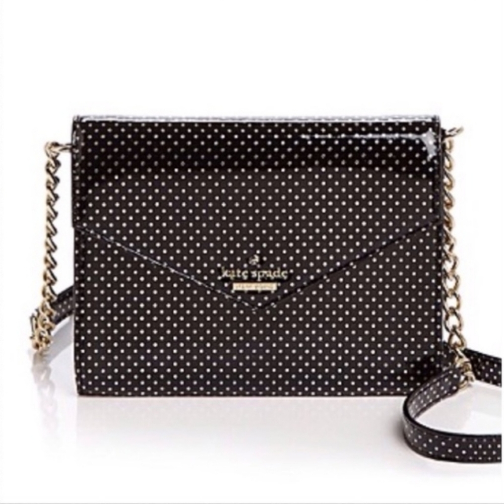 Kate Spade Lilac Street Dot Monday Crossbody  Leather Handbag Purse